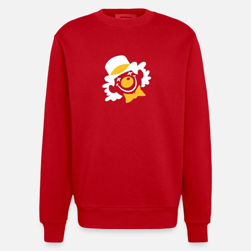Un visage de copain - Sweat bio épais oversize fabriqué en UE - rouge