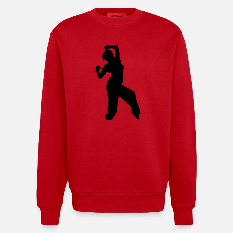 hip hop dancer - Sweat bio épais oversize fabriqué en UE - rouge