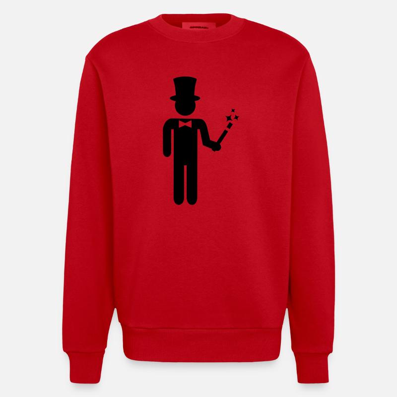 Zauberer - Heavyweight Oversized Organic Crew Neck Made in EU - Rot