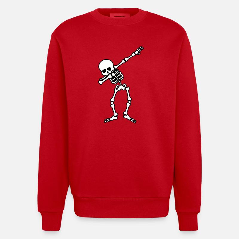 skull dabbing - Heavyweight Oversized Organic Crew Neck Made in EU - Rot