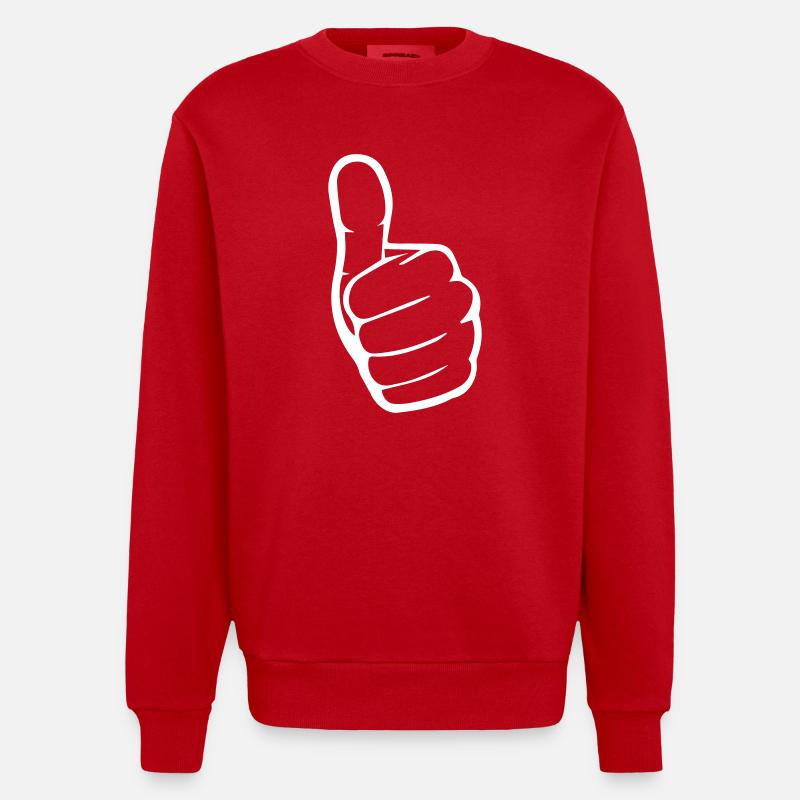 comme main - Sweat bio épais oversize fabriqué en UE - rouge