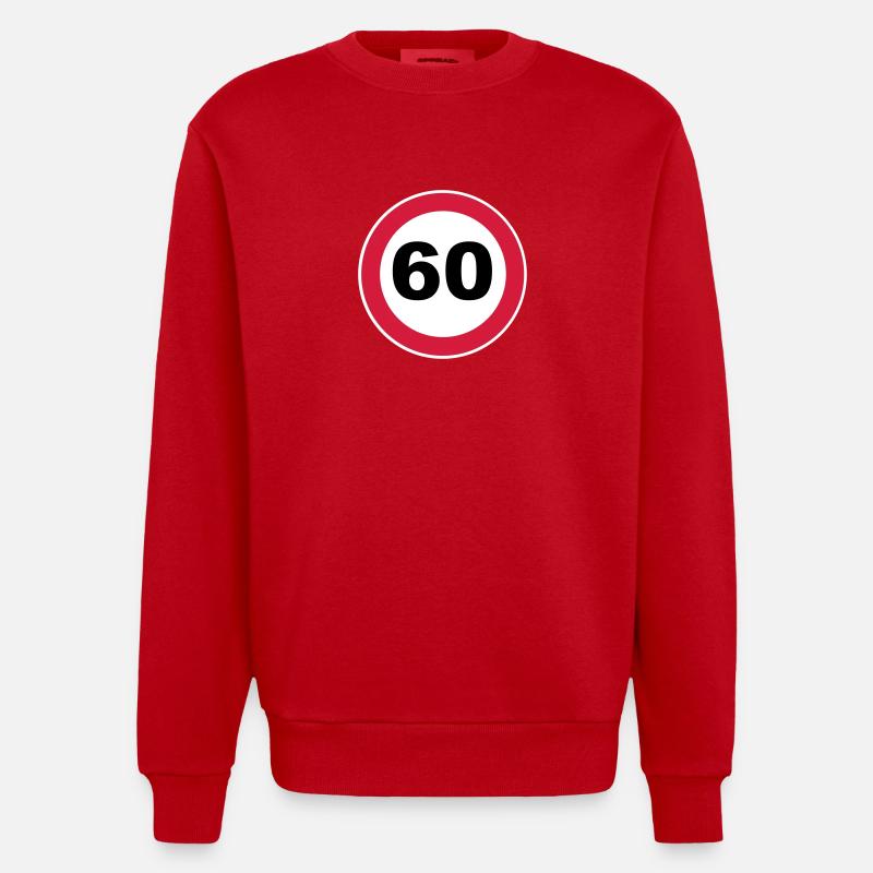 60e anniversaire - Sweat bio épais oversize fabriqué en UE - rouge