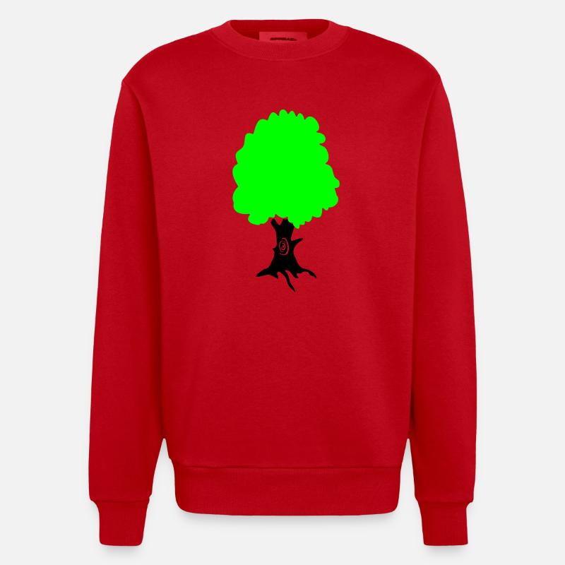 baum - Heavyweight Oversized Organic Crew Neck Made in EU - Rot