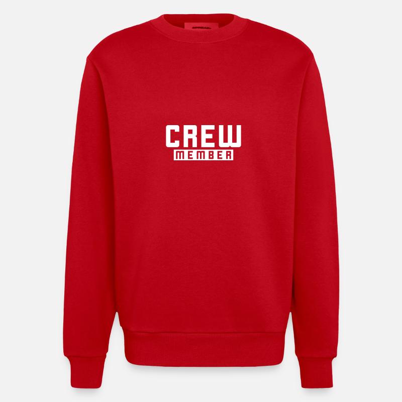 Membre d’équipage - Sweat bio épais oversize fabriqué en UE - rouge
