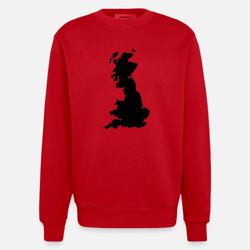 england england Länder1 - Heavyweight Oversized Organic Crew Neck Made in EU - Rot