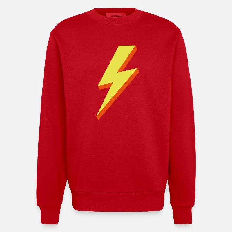 Blitz2 - Heavyweight Oversized Organic Crew Neck Made in EU - red