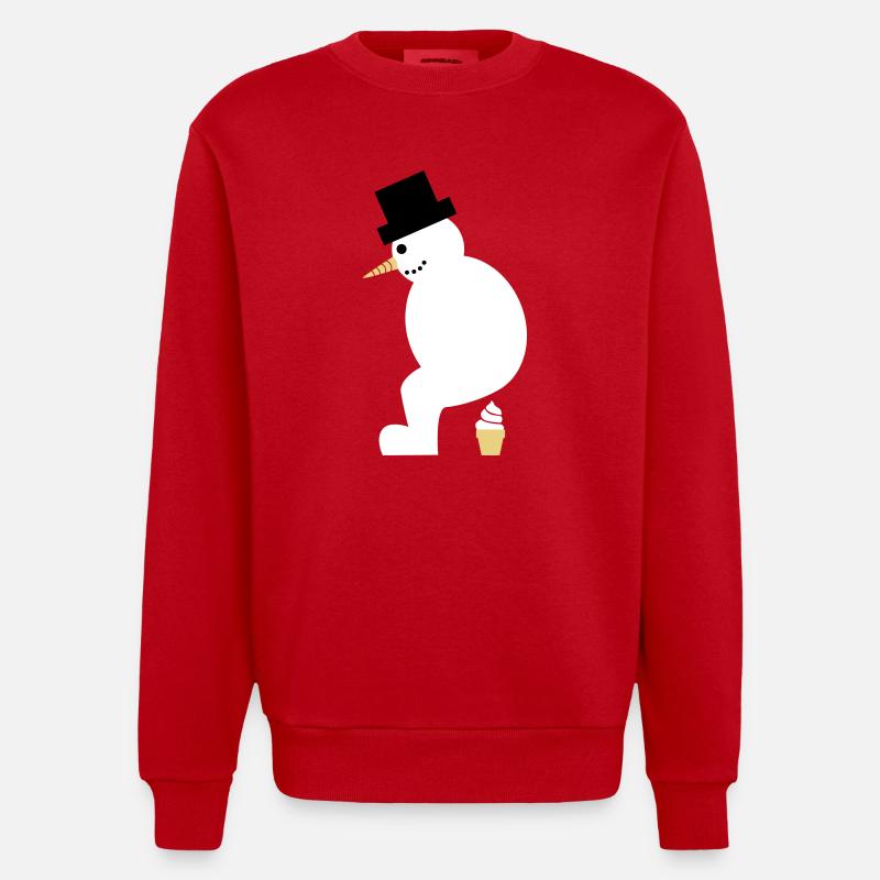 Mobile Softeis-Fabrik? - Heavyweight Oversized Organic Crew Neck Made in EU - Rot