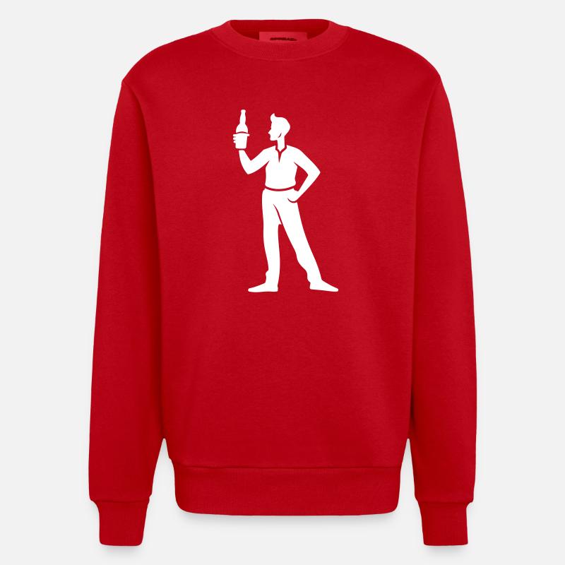 Fête de la bière - Sweat bio épais oversize fabriqué en UE - rouge