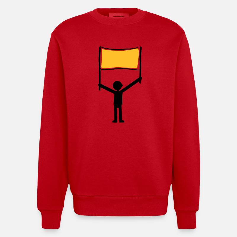 Grève de démonstration - Sweat bio épais oversize fabriqué en UE - rouge