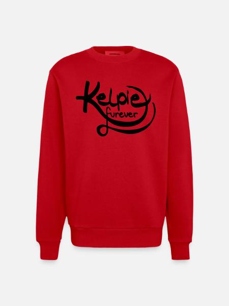 Kelpie furever - Heavyweight Oversized Organic Crew Neck Made in EU - Rot