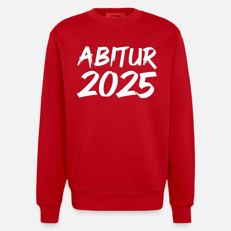 Abitur 2025 - Sweat bio épais oversize fabriqué en UE - rouge