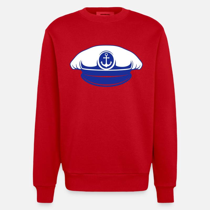 chapeau de marin - Sweat bio épais oversize fabriqué en UE - rouge