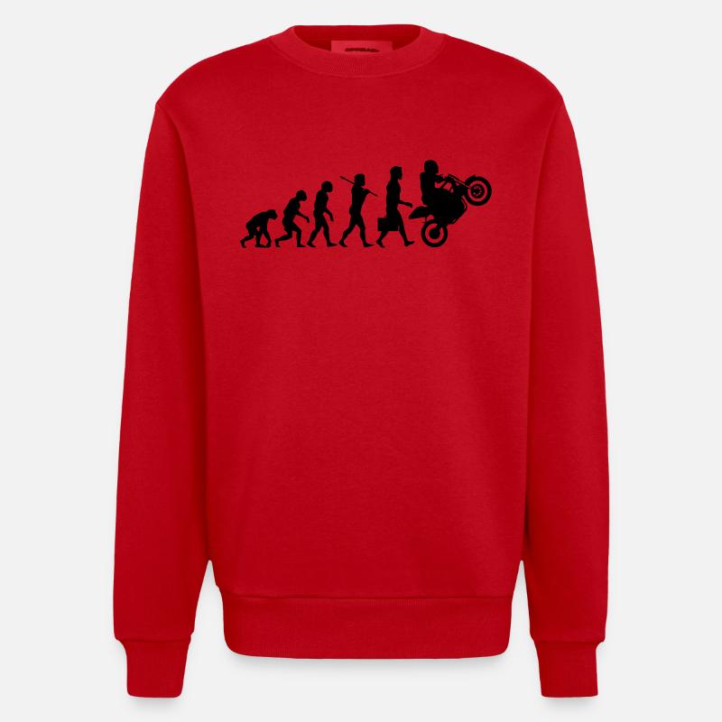 Evolution Motard - Sweat bio épais oversize fabriqué en UE - rouge