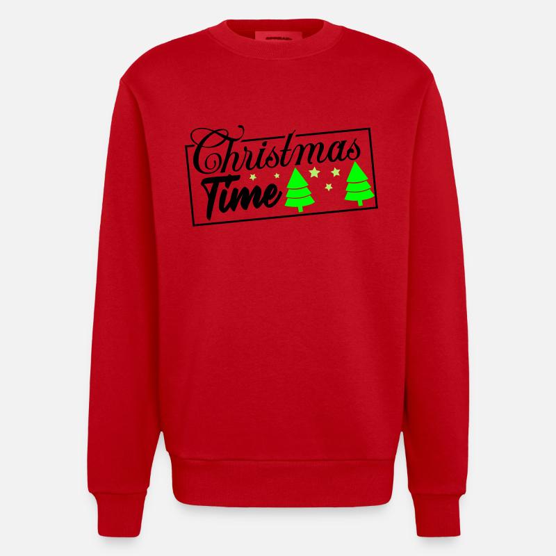 Période de Noël - Sweat bio épais oversize fabriqué en UE - rouge