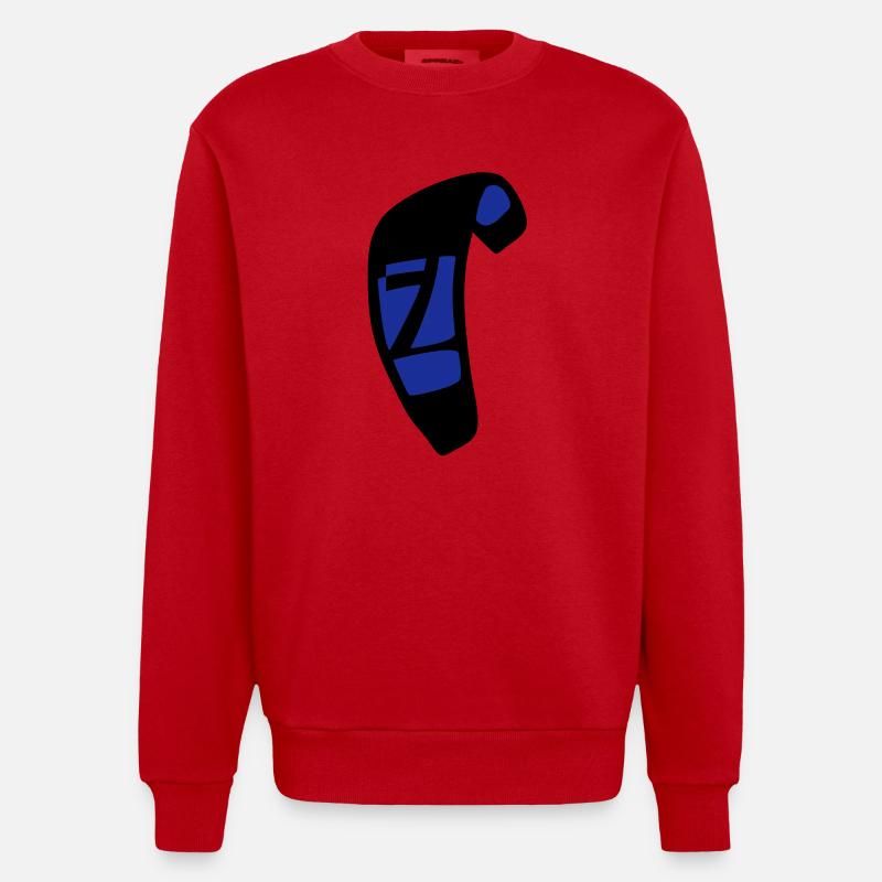 kite_n7_vec_2 fr - Sweat bio épais oversize fabriqué en UE - rouge
