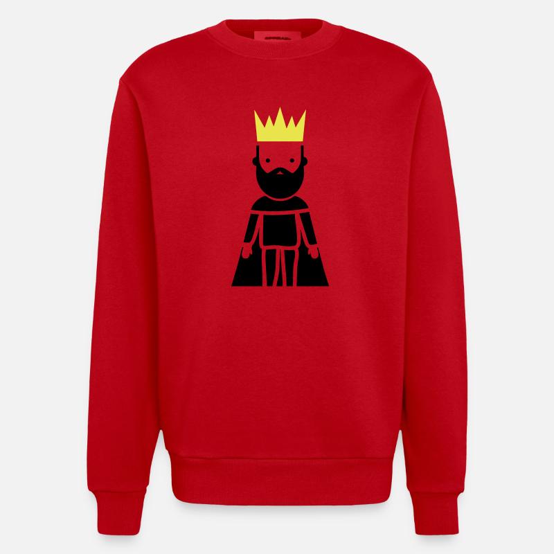 Sa Majesté le Roi - Sweat bio épais oversize fabriqué en UE - rouge