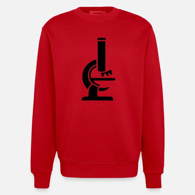 Microscope - Sweat bio épais oversize fabriqué en UE - rouge