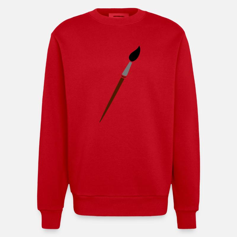 Pinsel - Heavyweight Oversized Organic Crew Neck Made in EU - Rot