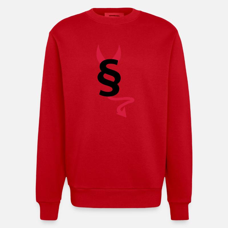 paragraph § - Heavyweight Oversized Organic Crew Neck Made in EU - red