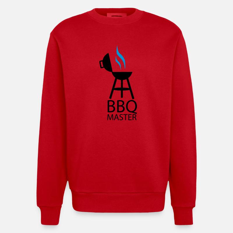 BBQ master 2clr - Sweat bio épais oversize fabriqué en UE - rouge