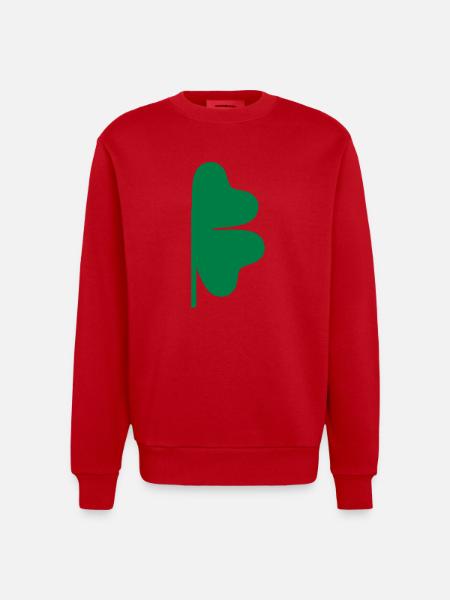 Kleeblatt - Heavyweight Oversized Organic Crew Neck Made in EU - Rot