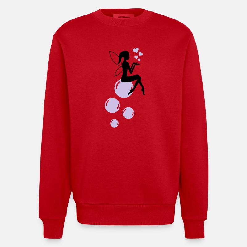fee seifenblasen 01 - Heavyweight Oversized Organic Crew Neck Made in EU - Rot