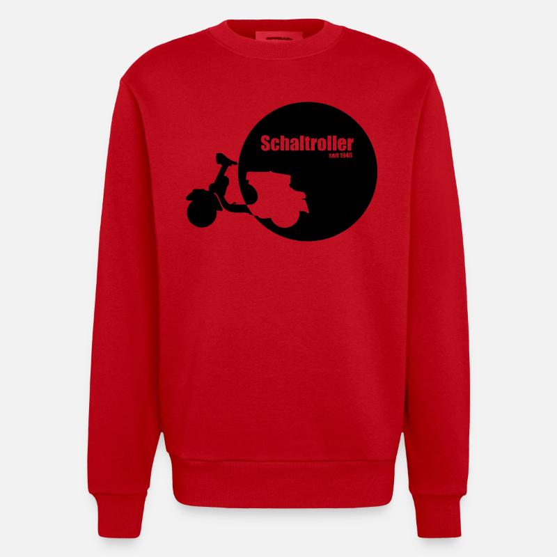 Schaltroller seit 1946 - Heavyweight Oversized Organic Crew Neck Made in EU - Rot