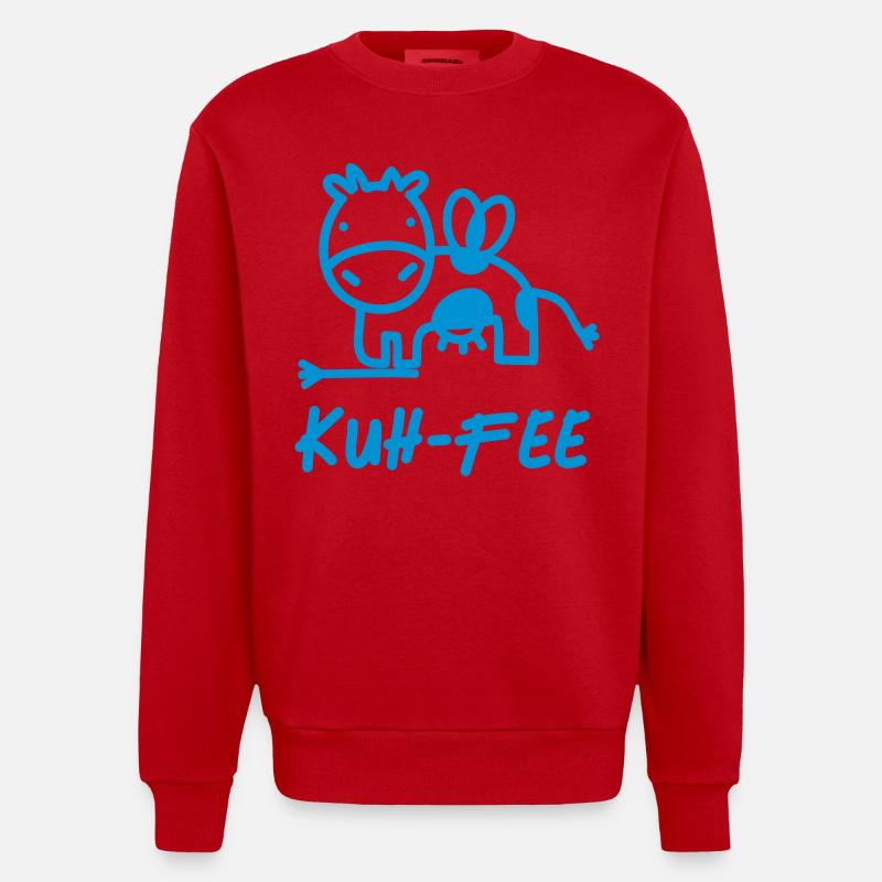 Kuh Fee - Heavyweight Oversized Organic Crew Neck Made in EU - Rot