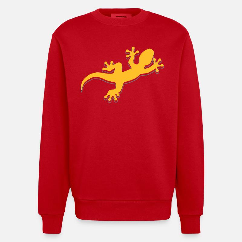 Mar974 2 - Sweat bio épais oversize fabriqué en UE - rouge