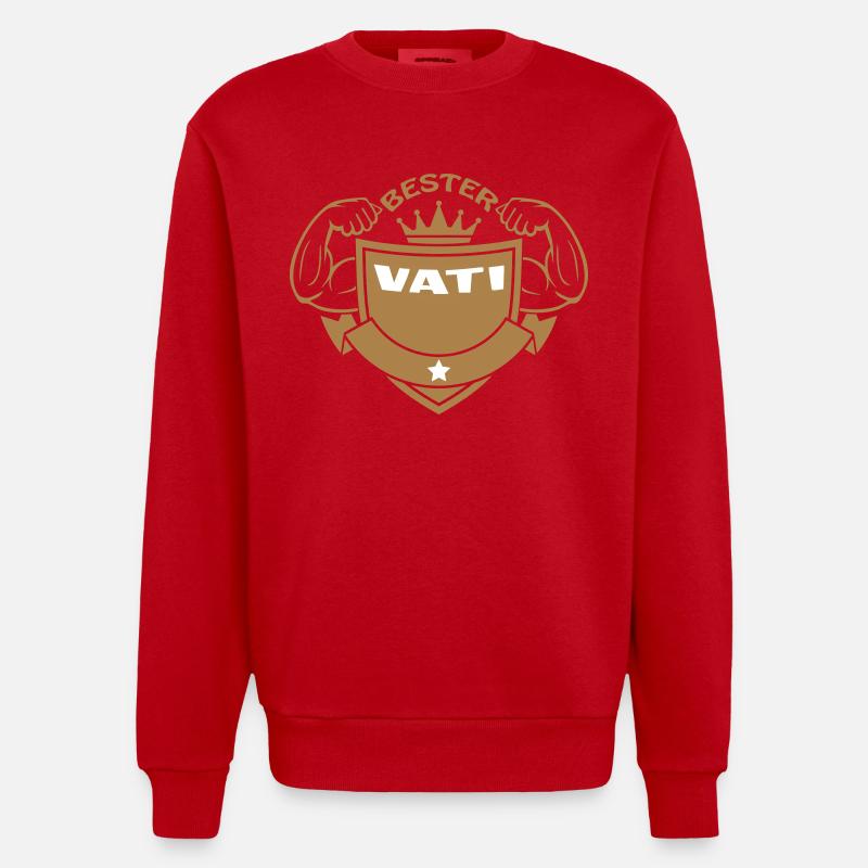 BESTSER VATI - Sweat bio épais oversize fabriqué en UE - rouge