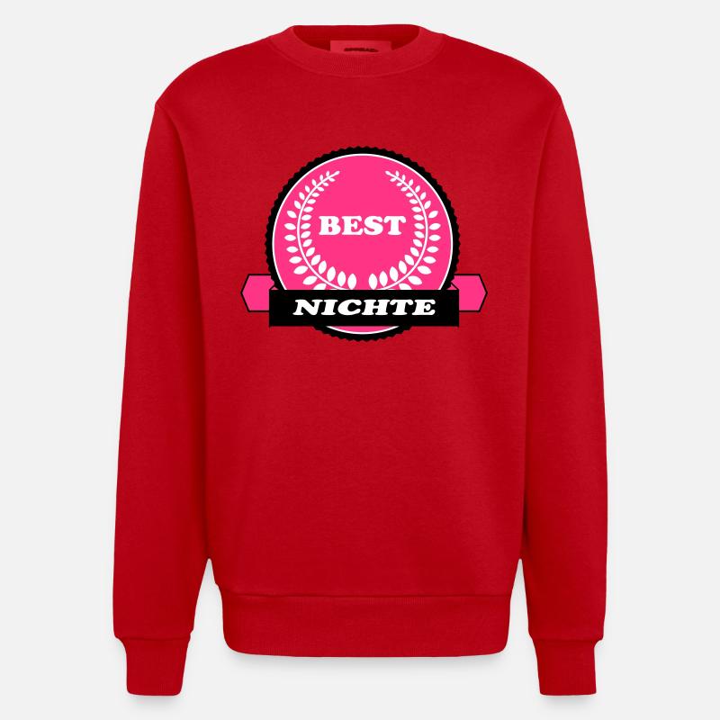 COUSIN NEFFE BRUDER - Heavyweight Oversized Organic Crew Neck Made in EU - Rot