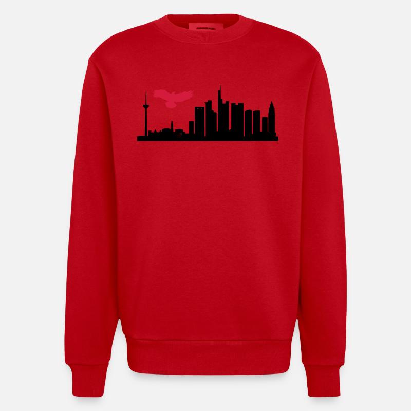 ffh01 - Heavyweight Oversized Organic Crew Neck Made in EU - Rot