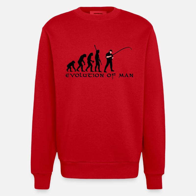 evolution_angler_b_2c - Sweat bio épais oversize fabriqué en UE - rouge