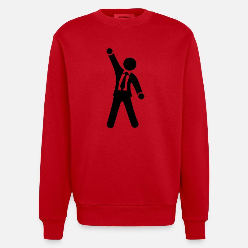 Geschäftsmann 1c - Heavyweight Oversized Organic Crew Neck Made in EU - Rot