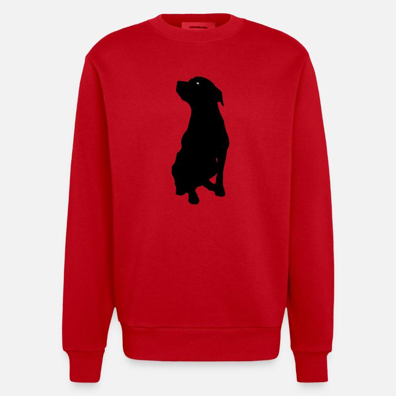 Hund - Heavyweight Oversized Organic Crew Neck Made in EU - Rot