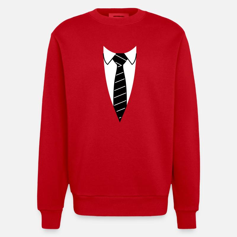 cravate - Sweat bio épais oversize fabriqué en UE - rouge