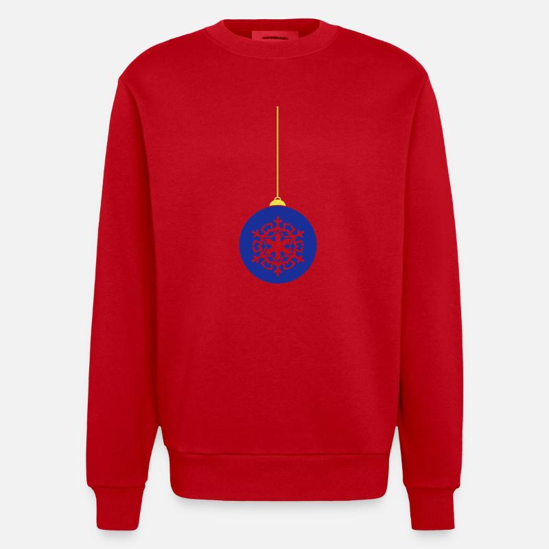 Weihnachtskugel deko - Heavyweight Oversized Organic Crew Neck Made in EU - Rot