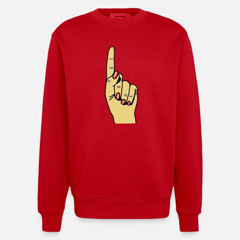 zeigefinger - Sweat bio épais oversize fabriqué en UE - rouge