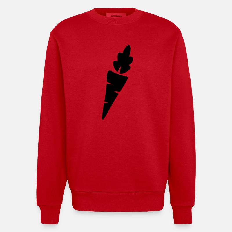 karotte / carrot - Heavyweight Oversized Organic Crew Neck Made in EU - Rot