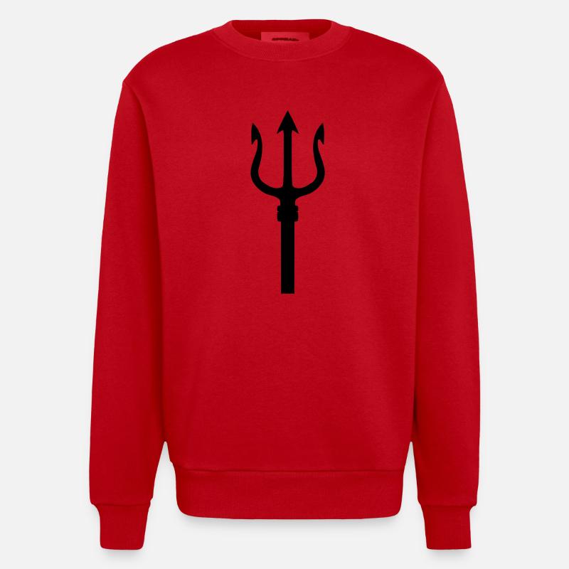 Dreizack - Heavyweight Oversized Organic Crew Neck Made in EU - Rot