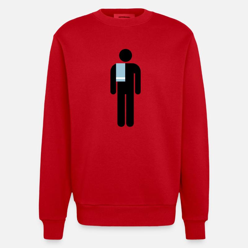 Guide de l'auto-stoppeur de protéger - Sweat bio épais oversize fabriqué en UE - rouge