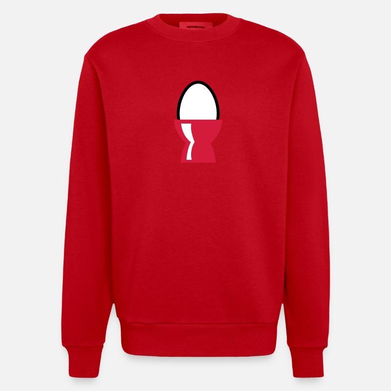 œuf - Sweat bio épais oversize fabriqué en UE - rouge