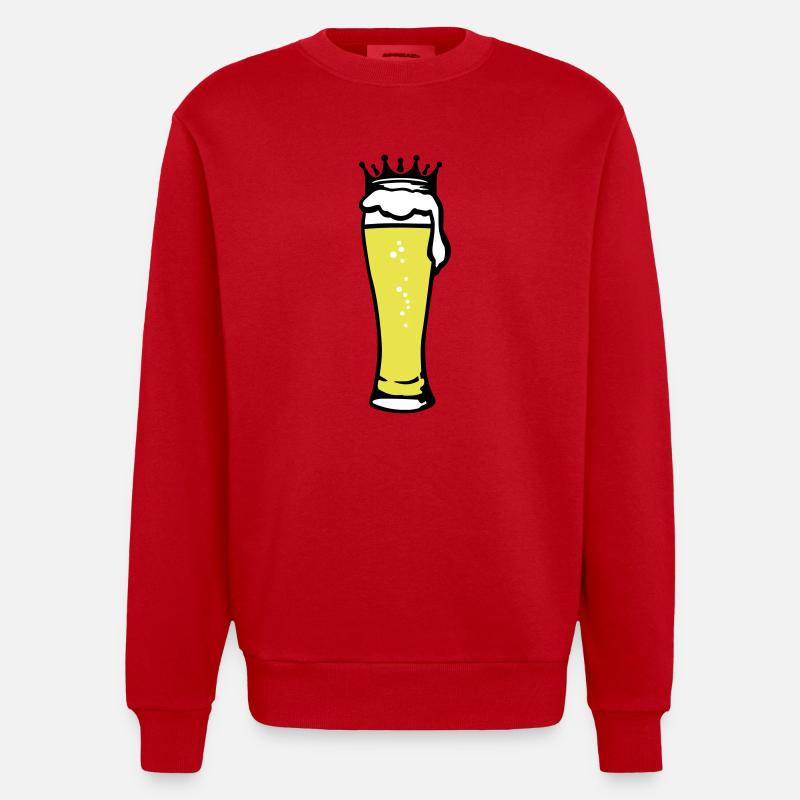 koenigliches_bier_3c - Heavyweight Oversized Organic Crew Neck Made in EU - Rot