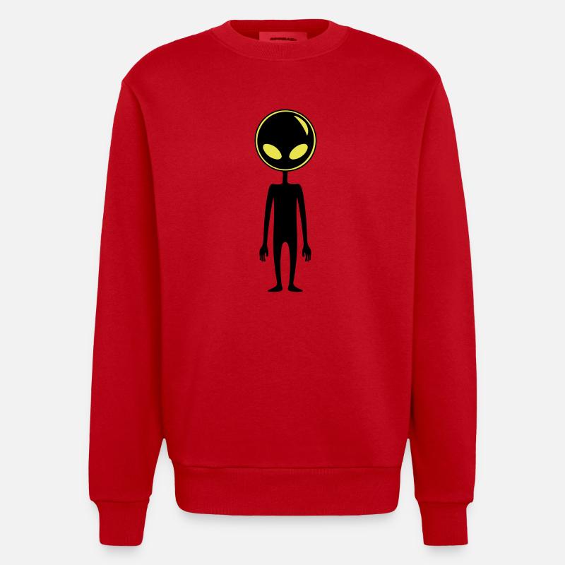 Alien Außerirdischer - Sweat bio épais oversize fabriqué en UE - rouge
