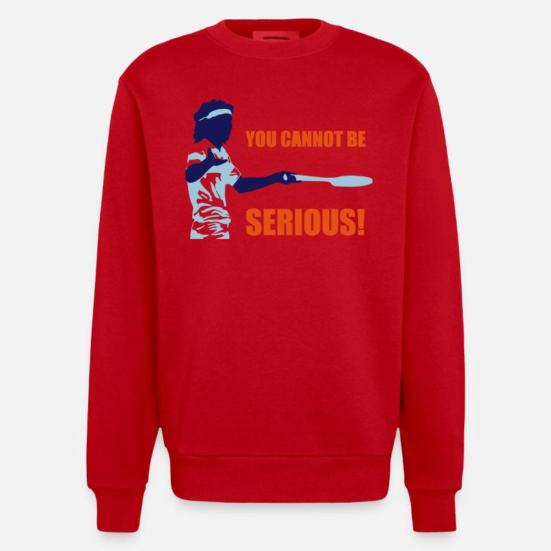 YOU CANNOT BE SERIOUS! - Sweat bio épais oversize fabriqué en UE - rouge