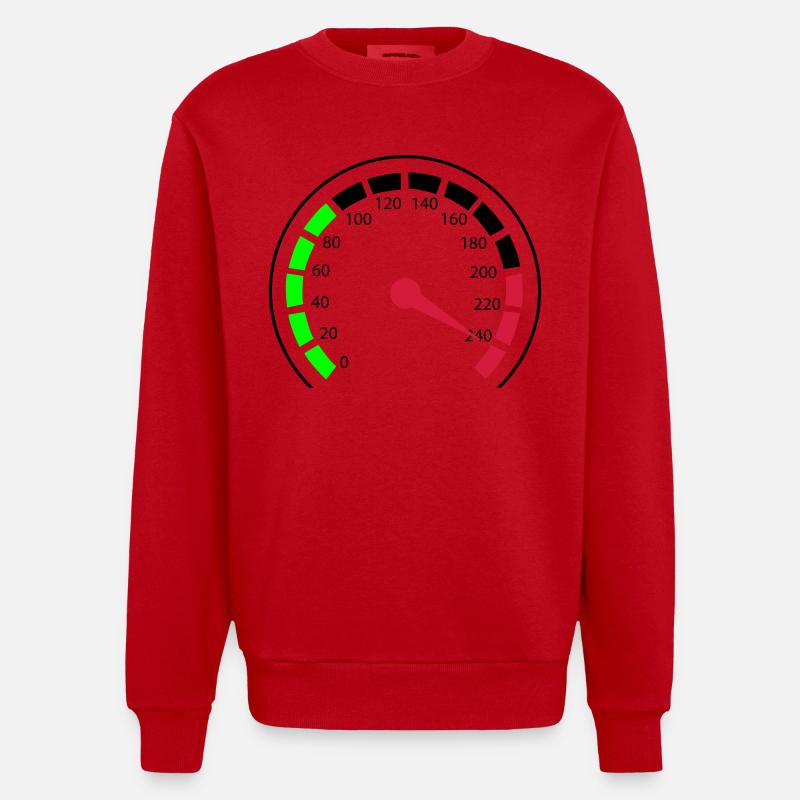 Tacho - Heavyweight Oversized Organic Crew Neck Made in EU - Rot