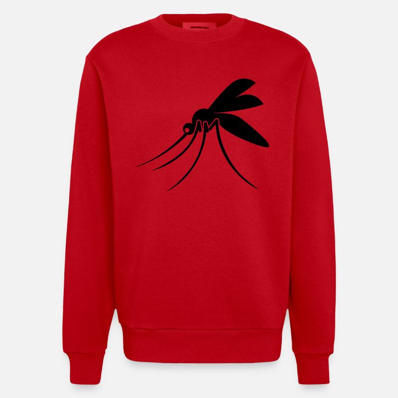 Mücke - Heavyweight Oversized Organic Crew Neck Made in EU - Rot