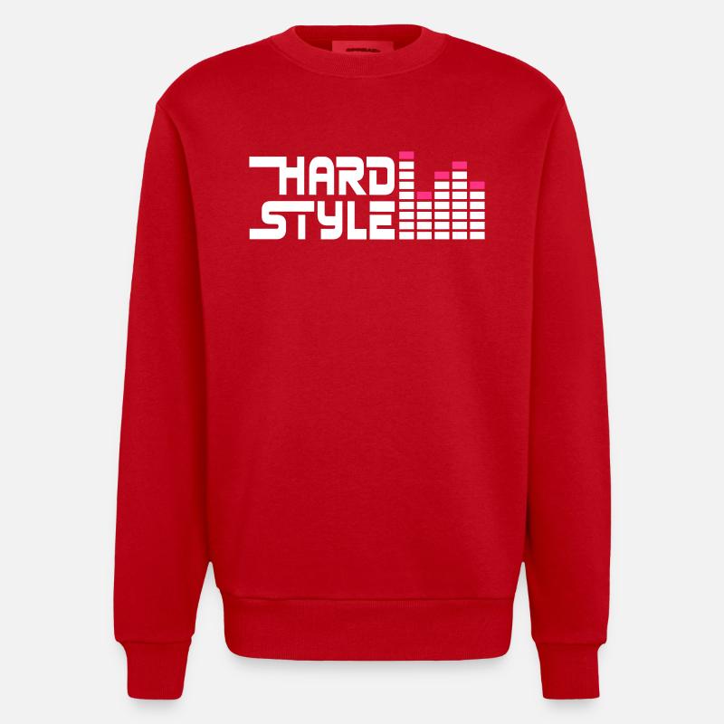 hard style hardstyle equalizer FR - Sweat bio épais oversize fabriqué en UE - rouge