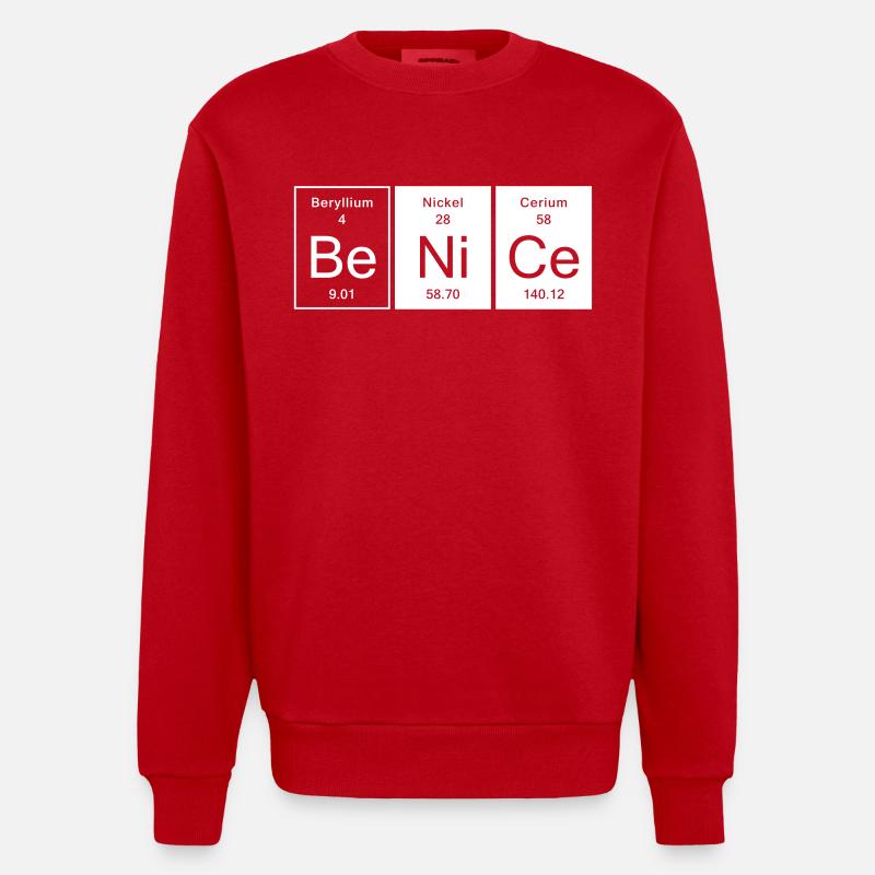 Nice - Be Nice - Sweat bio épais oversize fabriqué en UE - rouge