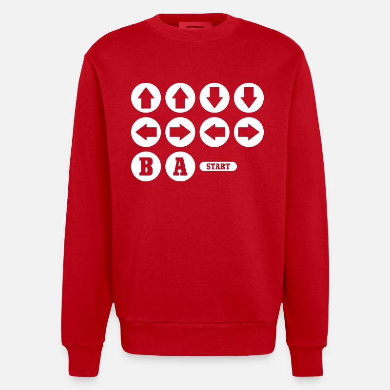 Cheat Code Jeu vidéo - Sweat bio épais oversize fabriqué en UE - rouge